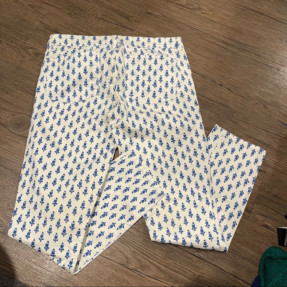 J. Crew | Toothpick Ankle Jeans in Blue Thistle Print - Picture 4 of 8